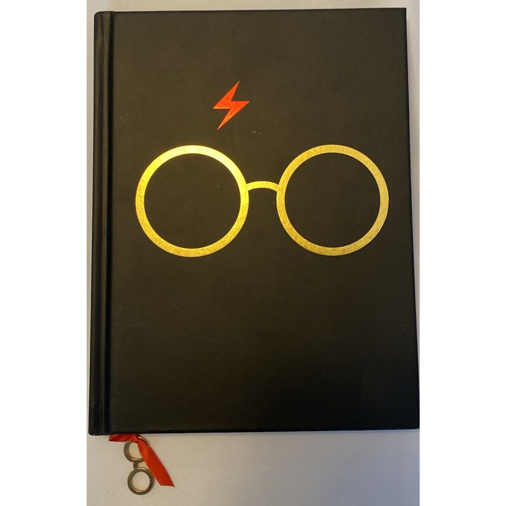 Harry Potter Glasses charm Lightening Scar Journal hardbound hard cover book New